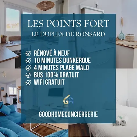 *le Duplex De Ronsard*plage Et Centre-ville Apartamento